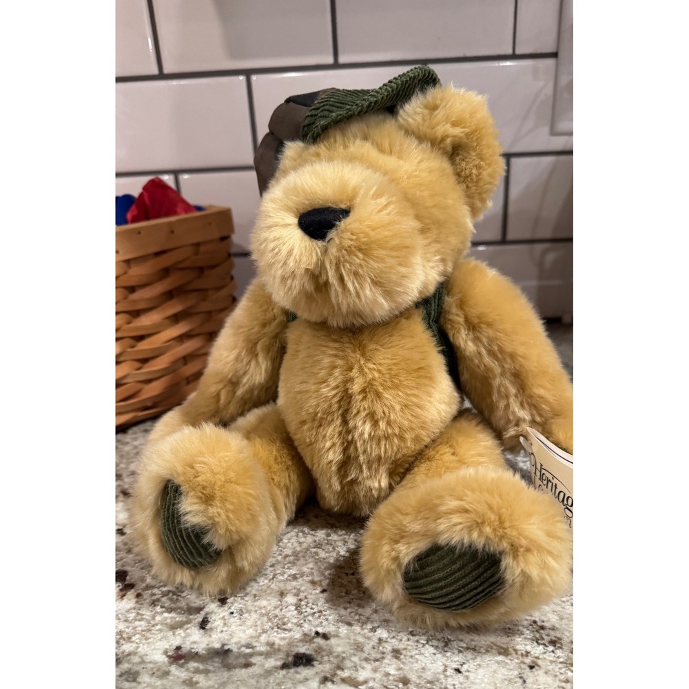 Ganz Heritage Collection Rambear Plush Teddy Bear Camo Backpack Hat 2001 H4526